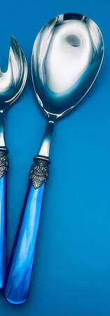 Napoleon-Pearl Blue (Stainless) Solid Smooth Casserole Spoon