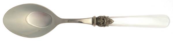 Napoleon-Pearl White (Stainless) Salad Servng Spoon with Stainless Bowl