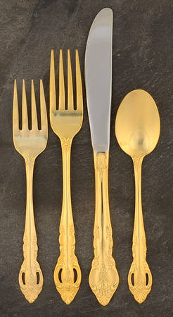 Baroque Gold (Gold Electroplate) 4 Piece Place Setting