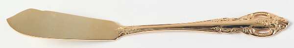 Baroque Gold (Gold Electroplate) Flat Handle Master Butter Knife