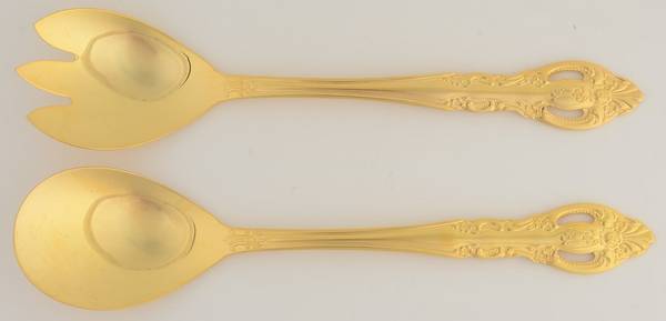 Baroque Gold (Gold Electroplate) (2 Pc) Solid Salad Set