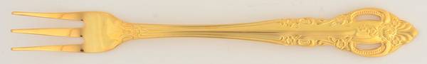 Baroque Gold (Gold Electroplate) Cocktail/Seafood Fork