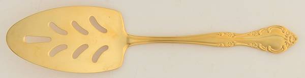 Golden Cascade (Gold Electroplate) Pierced All Stainless Pie Server