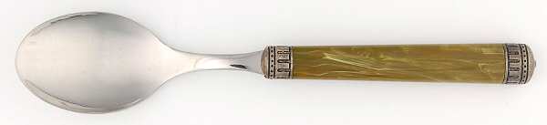 Italia-Olive Green (Stainless) Place/Oval Soup Spoon