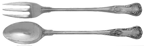 Kings (Silverplate) Large Solid, 2-Piece Dressing Serving Set