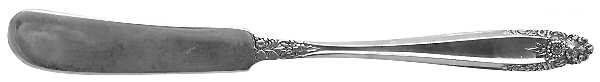 ELD15 (Silverplate, Nickel) Flat Handle Butter Spreader