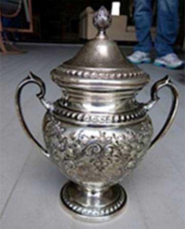 Lily-Floral (Sterling, Hollowware) Sugar Bowl & Lid