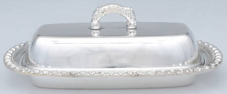 Silverplate Hollowware 1/4 Pound Covered Butter Dish
