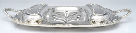 Silverplate Hollowware 3-Part Covered Platter with Well