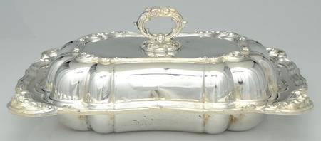 Silverplate Hollowware 13" Oval Double Vegetable
