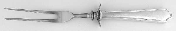 ELM4 (Sterling) Small Steak Carving Fork with Stainless Prongs