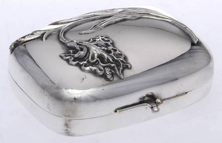 Silverplate Hollowware 3" Trinket Box with Hinged Lid
