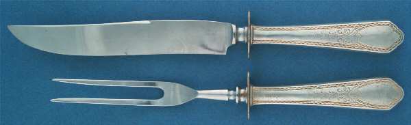 ELM5 (Sterling) Small Stainless Blade 2-Piece Steak Carving Set