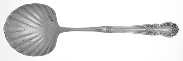 Baroque (Silverplate) Casserole Spoon with Silverplate Shell Bowl