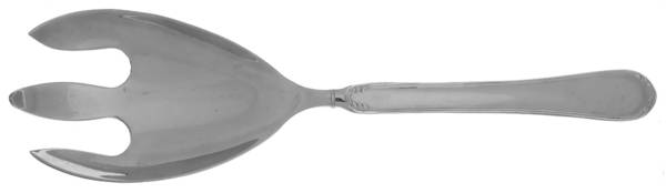 Rim (Silverplate) Salad Serving Fork with Plated Prongs