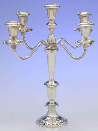 Sterling Candlesticks 14" 5 Light Candelabra