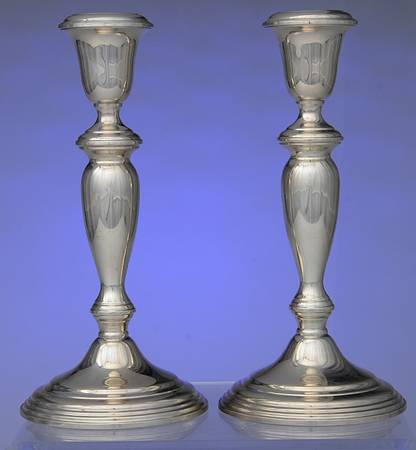 Sterling Candlesticks Pair of Weighted Candlesticks