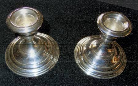 Sterling Candlesticks Pair of Weighted Candleholders