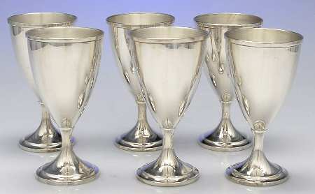 2009 (Sterling, Hollowware) Sterling Water Goblet - Set of 6
