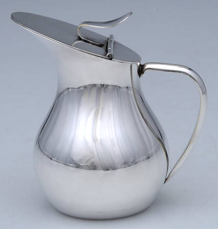 Silverplate Hollowware Syrup Pitcher with Hinged Lid