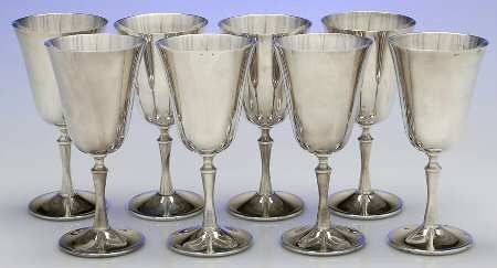 Silverplate Hollowware Water Goblet - Set of 8