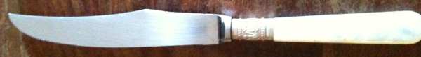 Pearl Handle Flatware 1 Individual Steak Knife with Pinch Handle
