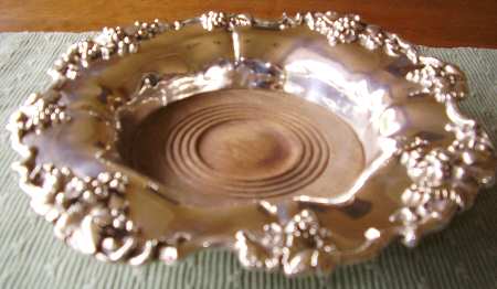 5336 (Silverplate, Hollowware) Wine Coaster with Wood Base