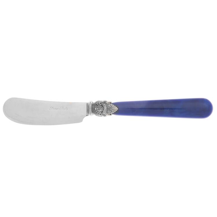 Napoleon-Venato Blue (Stainless) Butter Spreader Hollow Hdl-Paddle/Stainless Blade by EME Flatware