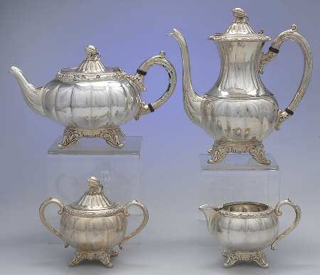 ENV6 (Silverplate, Hollowware) (4 Piece) Silverplate Tea Set