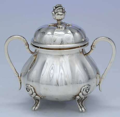 EUF2 (Sterling, Hollowware) Sugar Bowl & Lid