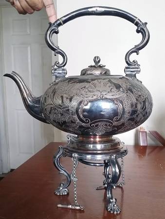 3233 (Silverplate, Hollowware) Kettle, Stand & Burner