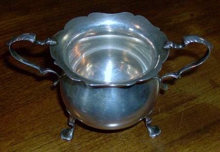 George II-Repro (Sterling, Hollowware) Open Sugar Bowl