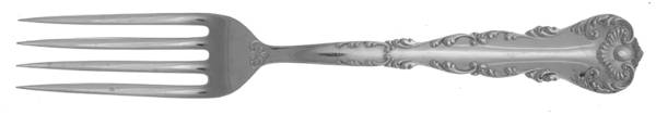 Neapolitan (Sterling, 1895) Luncheon/Dessert Fork, Solid Piece