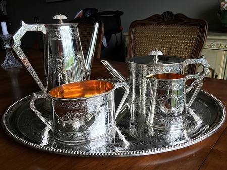 8023 (Silverplate, Hollowware) 4 Piece Tea Set (PCP, PTP, PCR, PSUO)
