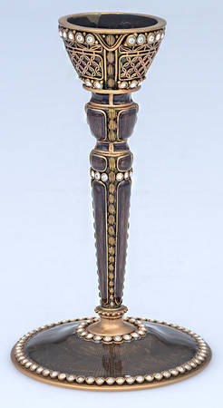 Stemware (Gold & Silverplated) St Petersburg Stem-Gold Plated, Bronze w/Crystals