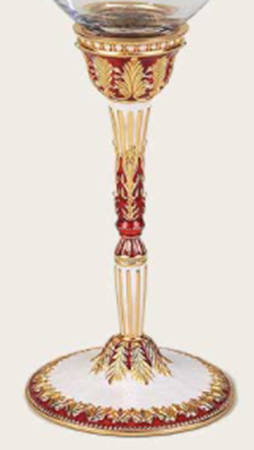 Stemware (Gold & Silverplated) Roma Stem-Goldplated, Garnet & Pearl