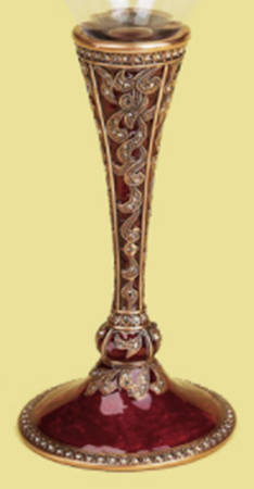 Stemware (Gold & Silverplated) Brussels Stem-Goldplated, Red Pearl & Topaz