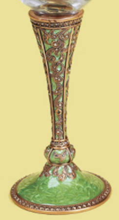 Stemware (Gold & Silverplated) Brussels Stem-Goldplated,Celedon & Topaz
