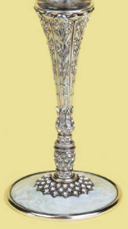 Stemware (Gold & Silverplated) Kingston Stem-Silverplate, Pearl & Crystals