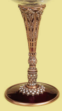 Stemware (Gold & Silverplated) Kingston Stem-Goldplate,Berry w/Opal & Crystals