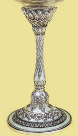 Stemware (Gold & Silverplated) Devonshire Stem-Silverplate, Pearl w/Crystals