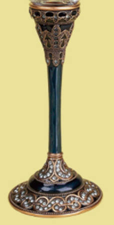 Stemware (Gold & Silverplated) Alexandria Stem-GP, Blue w/Sapphire Crystals