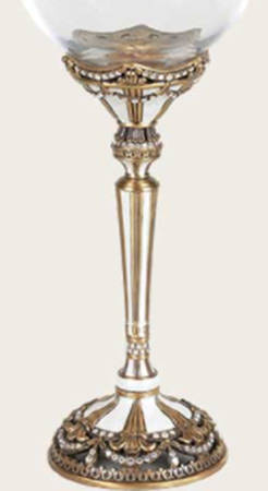 Stemware (Gold & Silverplated) Versailles Stem-GP,Ivory Pearl w/Swarovski Crystal