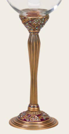 Stemware (Gold & Silverplated) Toulouse Stem-GP,Purple w/Copper,Rose,Amethyst Cry