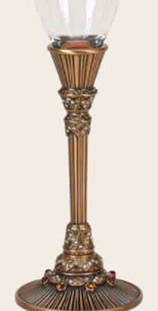 Stemware (Gold & Silverplated) Sofia Stem-GP, Topaz, Copper & Shadow Crystals
