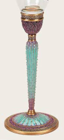 Stemware (Gold & Silverplated) Seville Stem-GP, Turquoise & Lillac w/Swarovski Cr