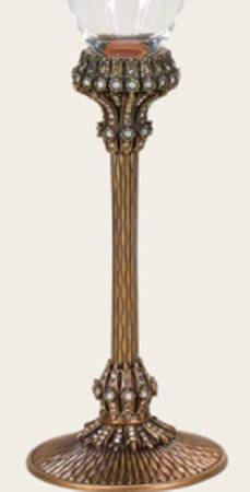 Stemware (Gold & Silverplated) Saxony Stem-Golplated, Topaz with Opal Crystals