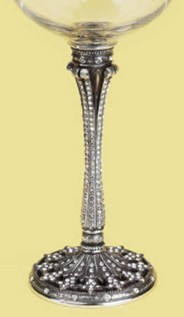 Stemware (Gold & Silverplated) San Remo Stem-Silverplate wCrystals