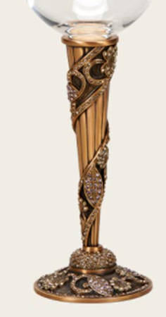 Stemware (Gold & Silverplated) Samara Stem-Goldplated, Multicoloried Swarovski