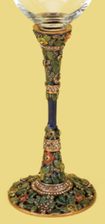 Stemware (Gold & Silverplated) Provence Stem-Goldplated,Multicolor Stem & Crystal